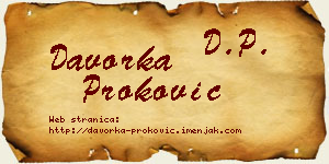 Davorka Proković vizit kartica